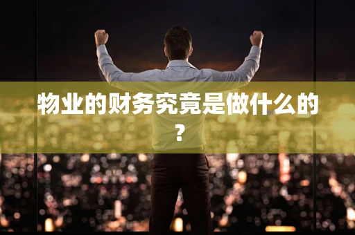 物业的财务究竟是做什么的？